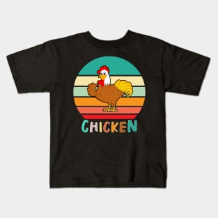 Vintage Retro Chicken Kids T-Shirt